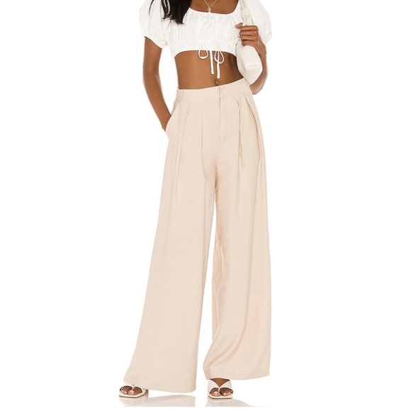 Relaxed wide leg trouser pants - Picture 1 of 6